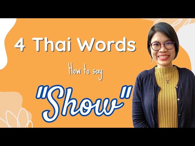 How To Say Similar In Thai Language